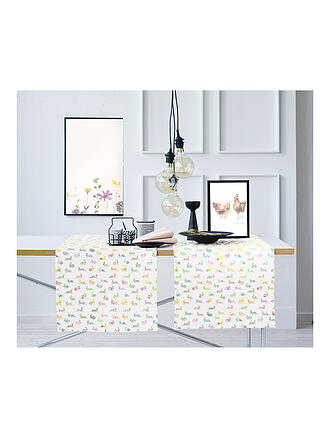 APELT | Chemin de table SEASON 140x42cm Blanc/Lapins