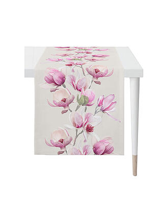 APELT | Chemin de table SEASON 140x48cm Gris/Pivoines