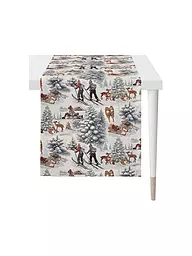 APELT | Chemin de table de Noël 140x48cm SEASON Gris | Gris clair