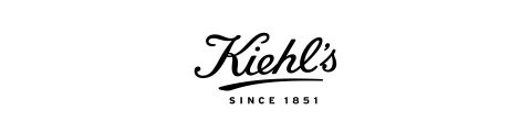 Logo Kiehl's en caractères noirs avec une police stylisée et cursive. Le texte indique « Kiehl's Since 1851 » sur un fond blanc.