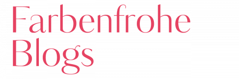 "Blogs colorés" en caractères rouges stylisés sur fond blanc.