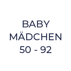 "BÉBÉ FILLE 50 - 92" en bleu foncé sur fond blanc.