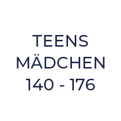 Le texte sur fond blanc indique « TEENS FILLES 140 - 176 » en caractères bleu foncé.