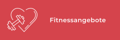 Contour blanche d'un cœur avec un haltère sur fond rouge, à côté le mot allemand "Fitnessangebote" en lettres blanches.