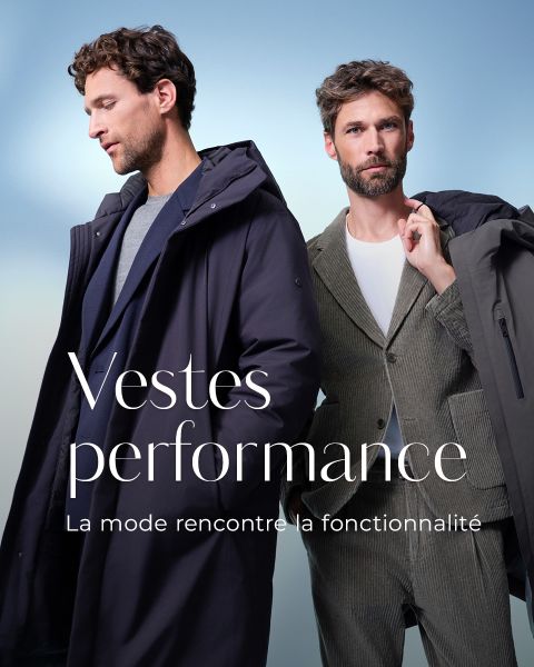 Vestes performance. La mode rencontre la fonctionnalité.