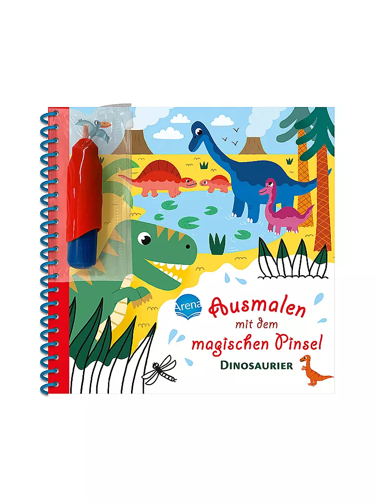 ARENA VERLAG | Livre de coloriage - Coloriage avec le pinceau magique. Dinosaures | keine Farbe