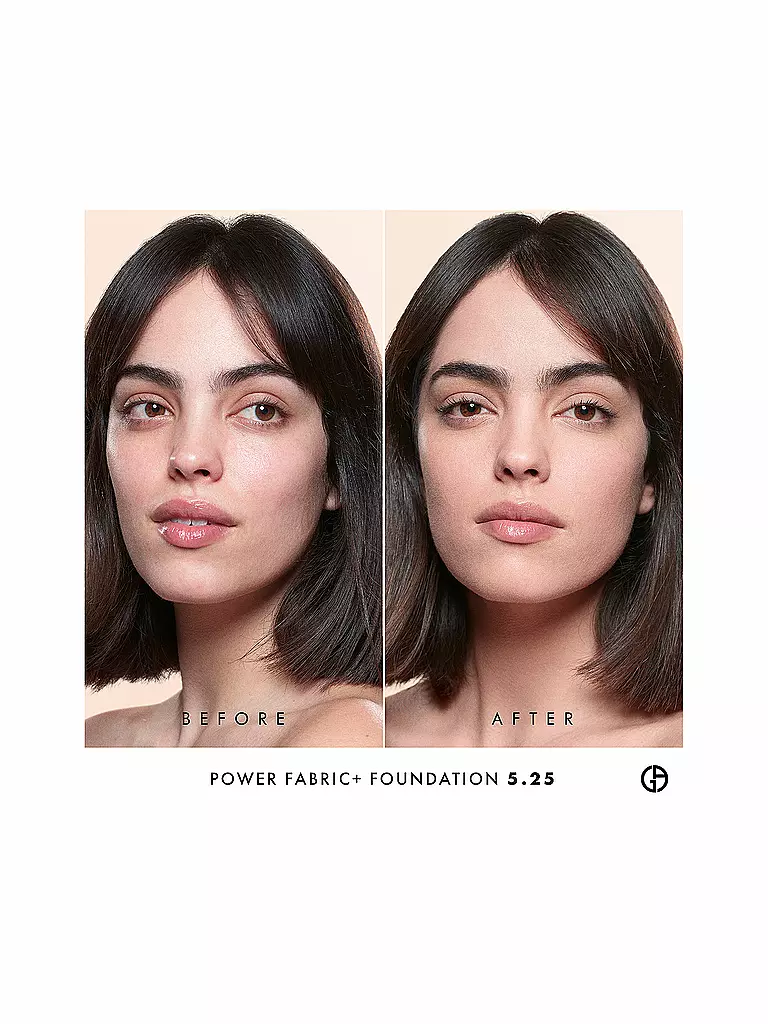 ARMANI COSMETICS | Power Fabric + Fond de Teint Longue Tenue Haute Couvrance ( 5.25 ) | camel