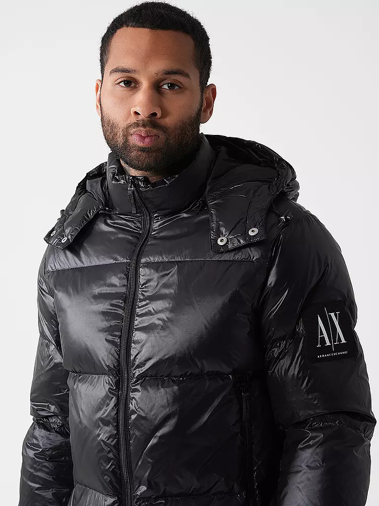 ARMANI EXCHANGE | Doudoune
Marque: ARMANI EXCHANGE
Couleur: noir
Catégories: Mode, Homme

Longueur des manches: Manches longues
Matière: Polyester / Polyamide, Duvet
Forme du col: Capuche, Col montant
Motif: Uni
Coupe (vêtement d'extérieur): Ample
Style: Casual
Détail | 