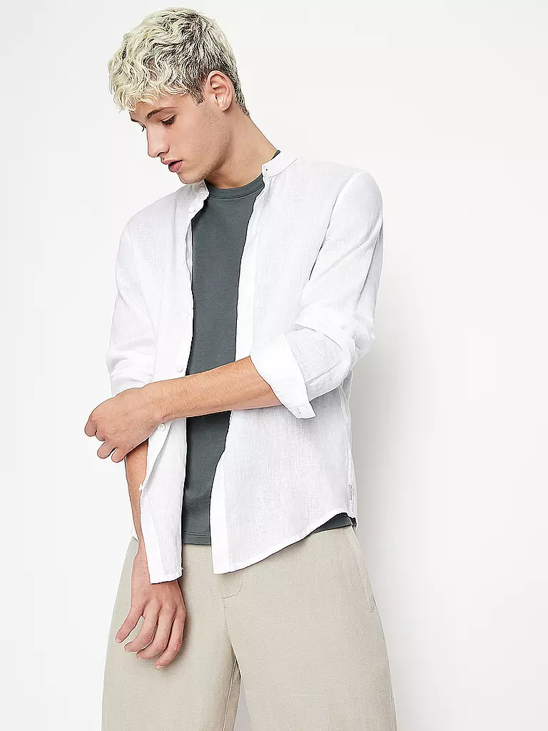 ARMANI EXCHANGE | Leinenhemd Regular Fit  | Blanc