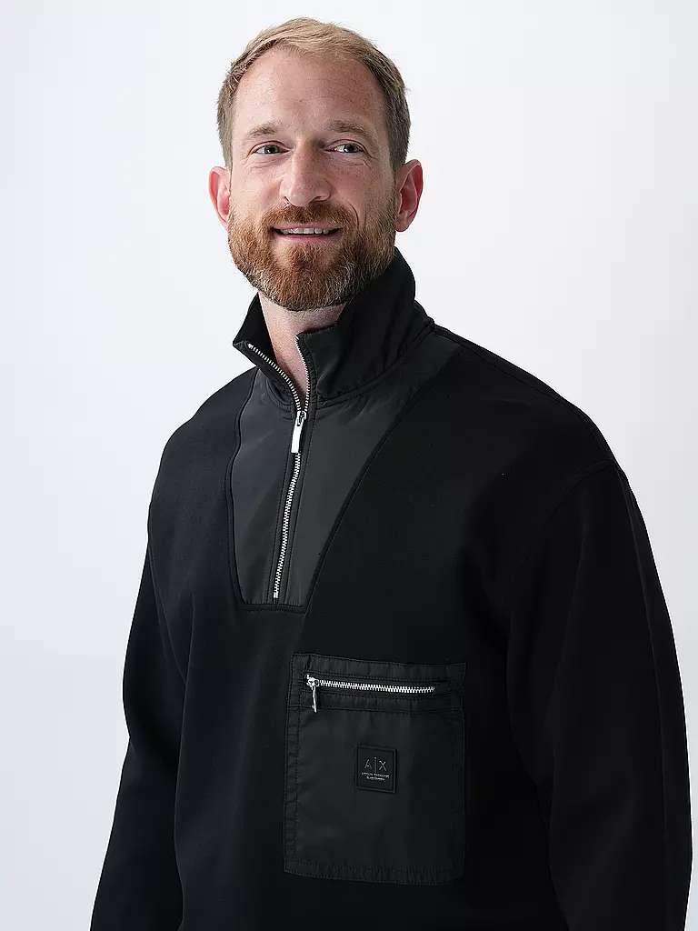 ARMANI EXCHANGE | Troyer Sweater  | Noir