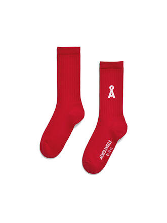 ARMEDANGELS | Chaussettes SAAMUS BOLD rouge écarlate