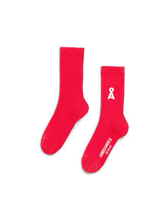 ARMEDANGELS | Chaussettes SAAMUS rouge mars