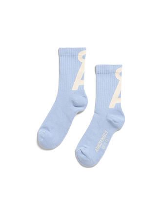 ARMEDANGELS | Chaussettes SAAMUS bleu doux lait d'avoine