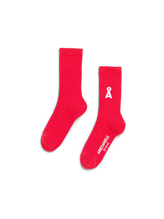 ARMEDANGELS | Chaussettes SAAMUS rouge mars