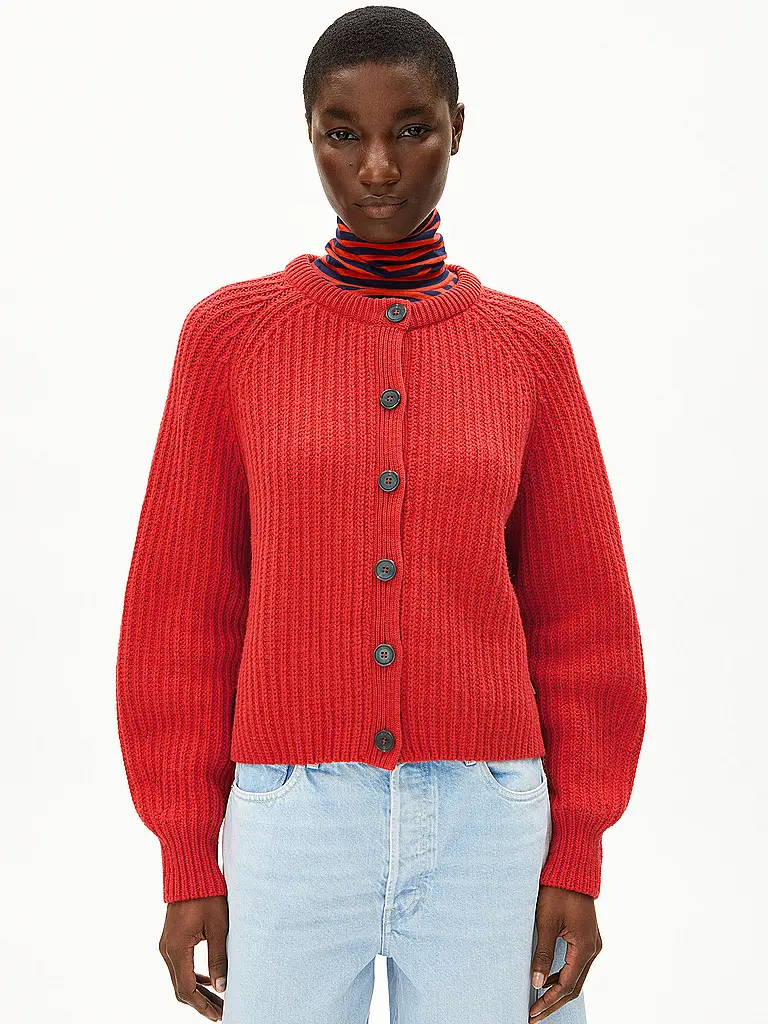 ARMEDANGELS | Cardigan SELMAA | rot