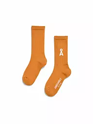 ARMEDANGELS | Chaussettes SAAMUS BOLD oatmilk black | Orange