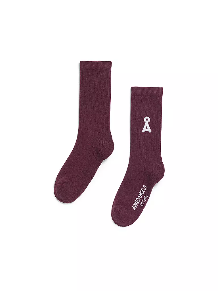 ARMEDANGELS | Chaussettes SAAMUS BOLD dark cranberry | beere