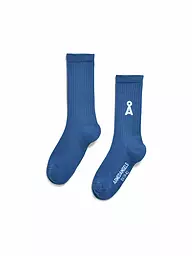 ARMEDANGELS | Chaussettes SAAMUS BOLD oatmilk black | Bleu