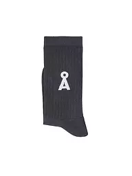 ARMEDANGELS | Chaussettes SAAMUS BOLD oatmilk black | Bleu foncé