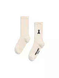 ARMEDANGELS | Chaussettes SAAMUS BOLD oatmilk black | Crème