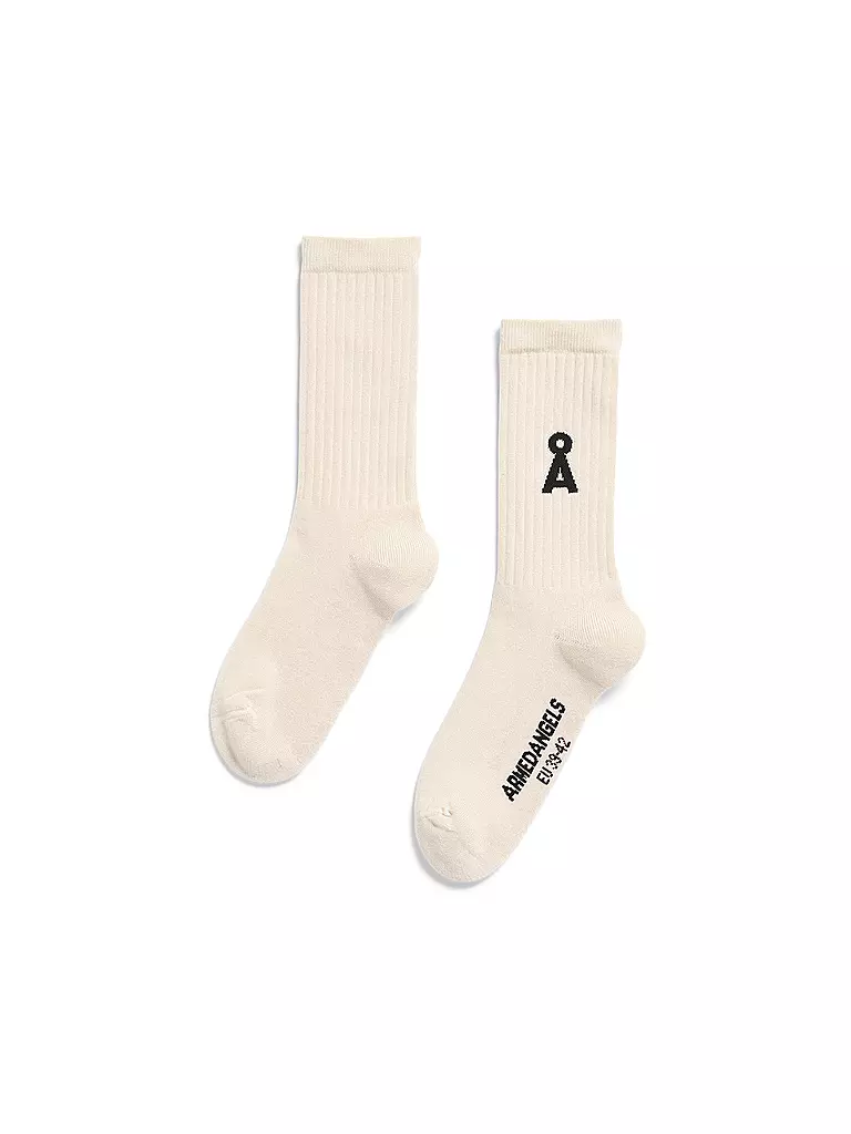 ARMEDANGELS | Chaussettes SAAMUS BOLD oatmilk black | creme