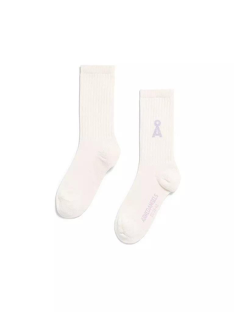 ARMEDANGELS | Chaussettes SAAMUS BOLD oatmilk lavender | creme
