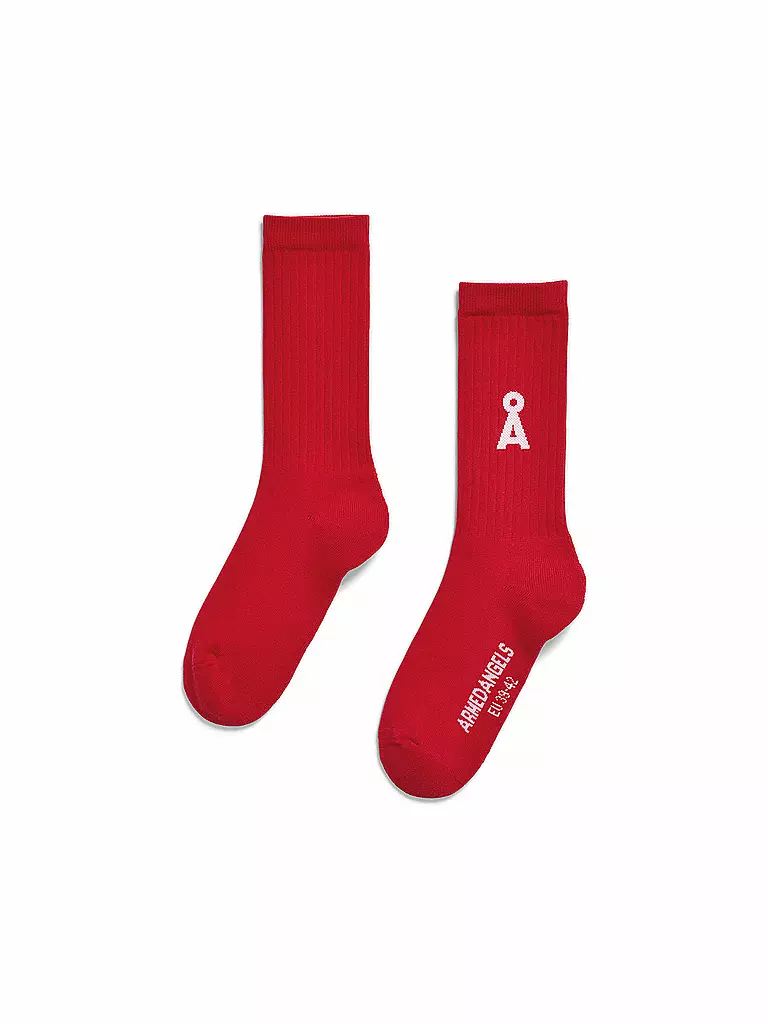 ARMEDANGELS | Chaussettes SAAMUS BOLD rouge écarlate | rot