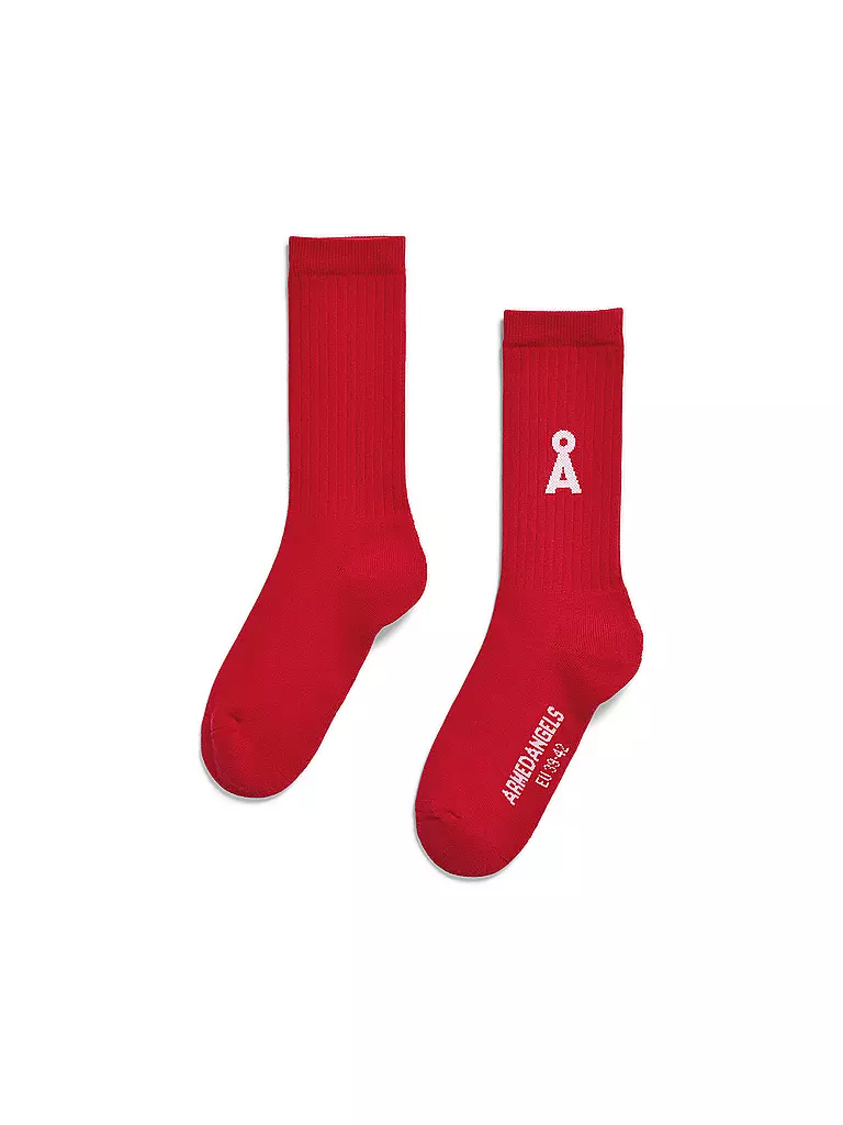 ARMEDANGELS | Chaussettes SAAMUS BOLD rouge écarlate | rot