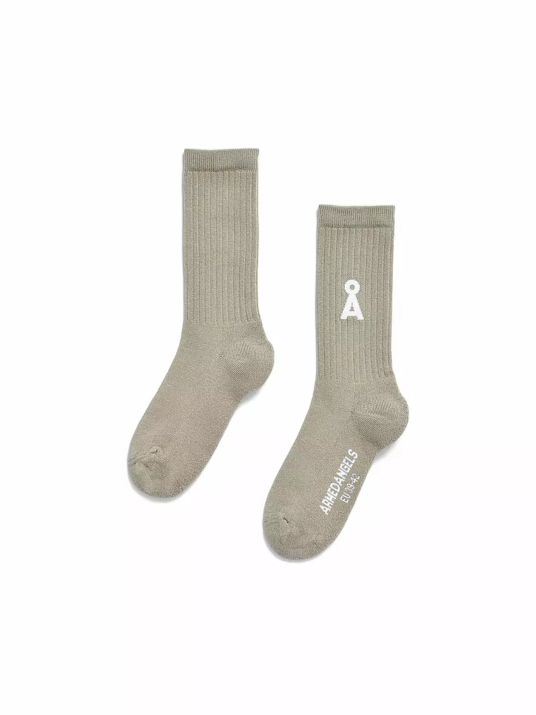 ARMEDANGELS | Chaussettes SAAMUS BOLD sauge clair | beige