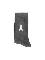 ARMEDANGELS | Chaussettes SAAMUS BOLD oatmilk black | Gris