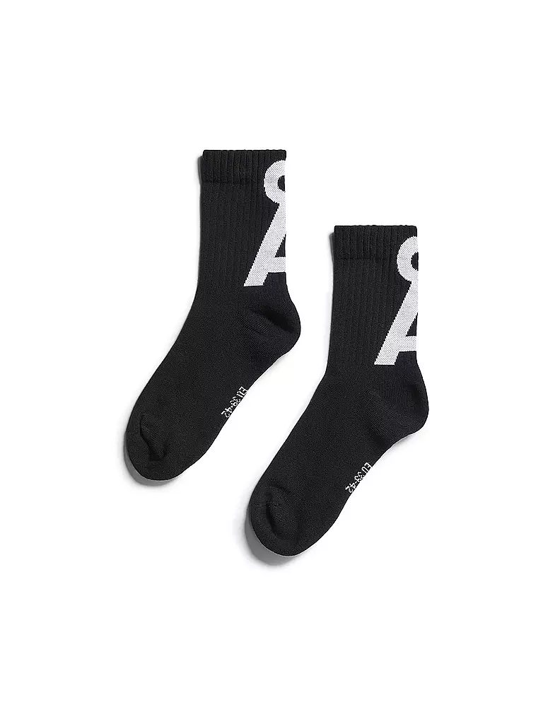 ARMEDANGELS | Chaussettes SAAMUS noir blanc | Noir