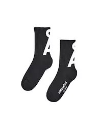 ARMEDANGELS | Chaussettes SAAMUS pigment bleu-vert cendré | Noir