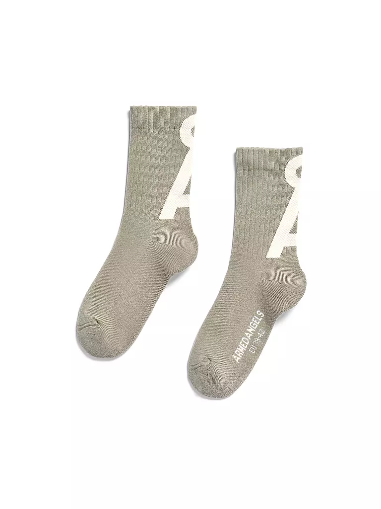 ARMEDANGELS | Chaussettes SAAMUS sauge clair - pure | beige
