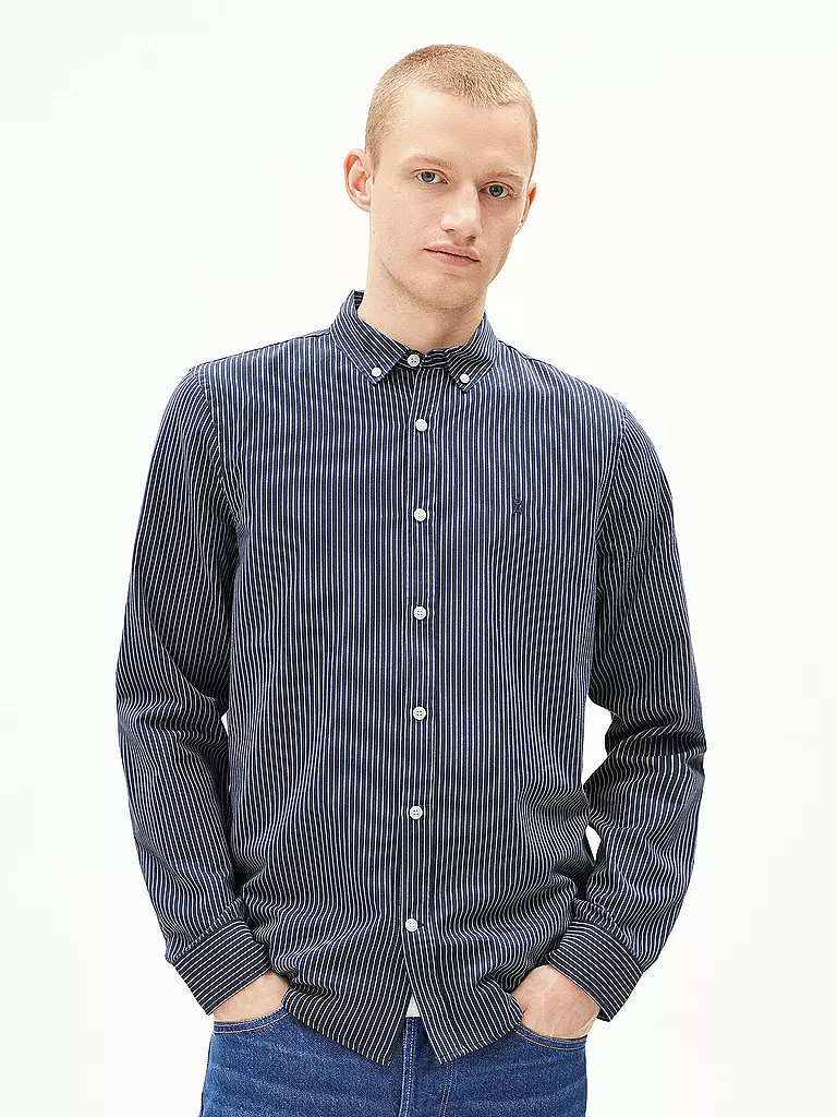 ARMEDANGELS | Chemise coupe décontractée QUAASA STRIPES | blau