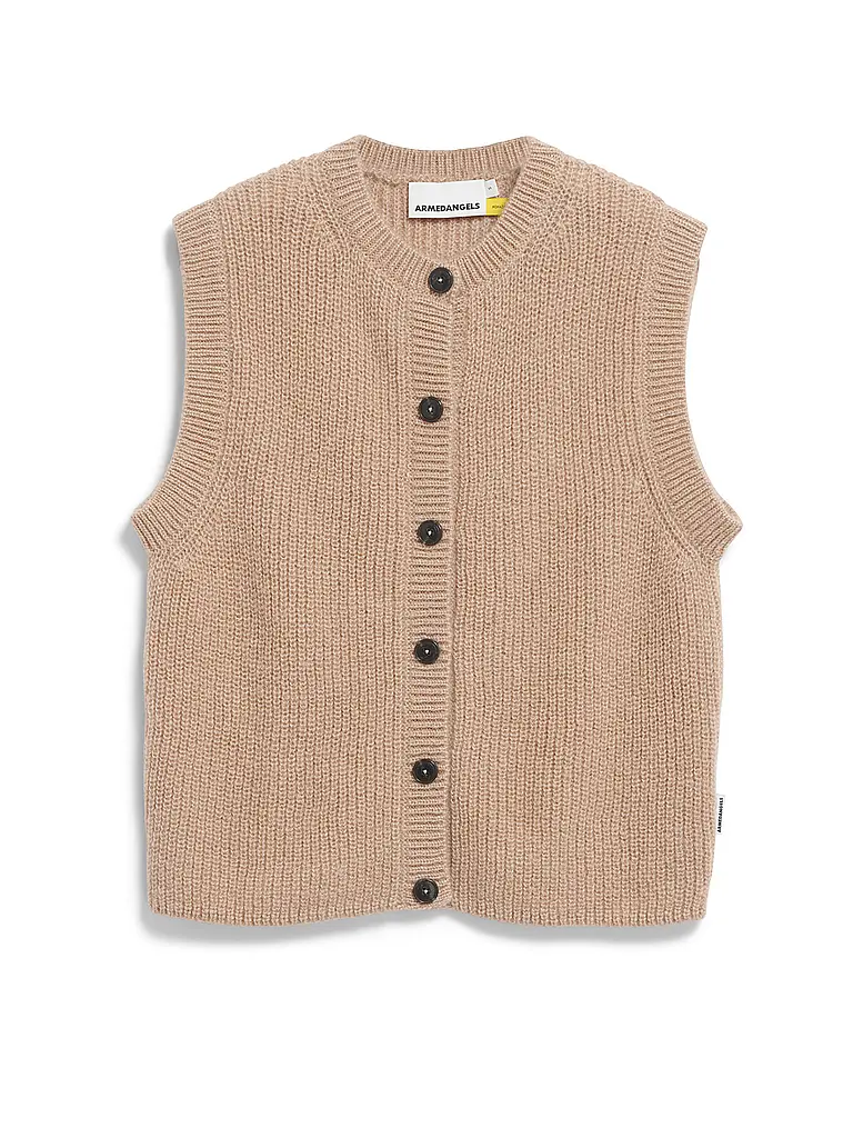 ARMEDANGELS | Gilet HELGAA
Marque : ARMEDANGELS
Couleur : camel
Catégories : Mode, Femmes

Longueur des manches : sans manches
Encolure : Col rond
Matière : Mohair, Laine
Motif : Uni
Coupe (vêtements d’extérieur) : Ample
Style : Décontracté, Pur | Camel