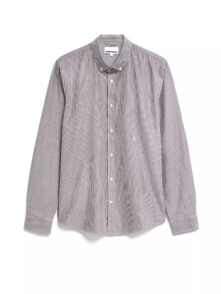 ARMEDANGELS | Hemd Casual Fit QUAASA STRIPES | Marron