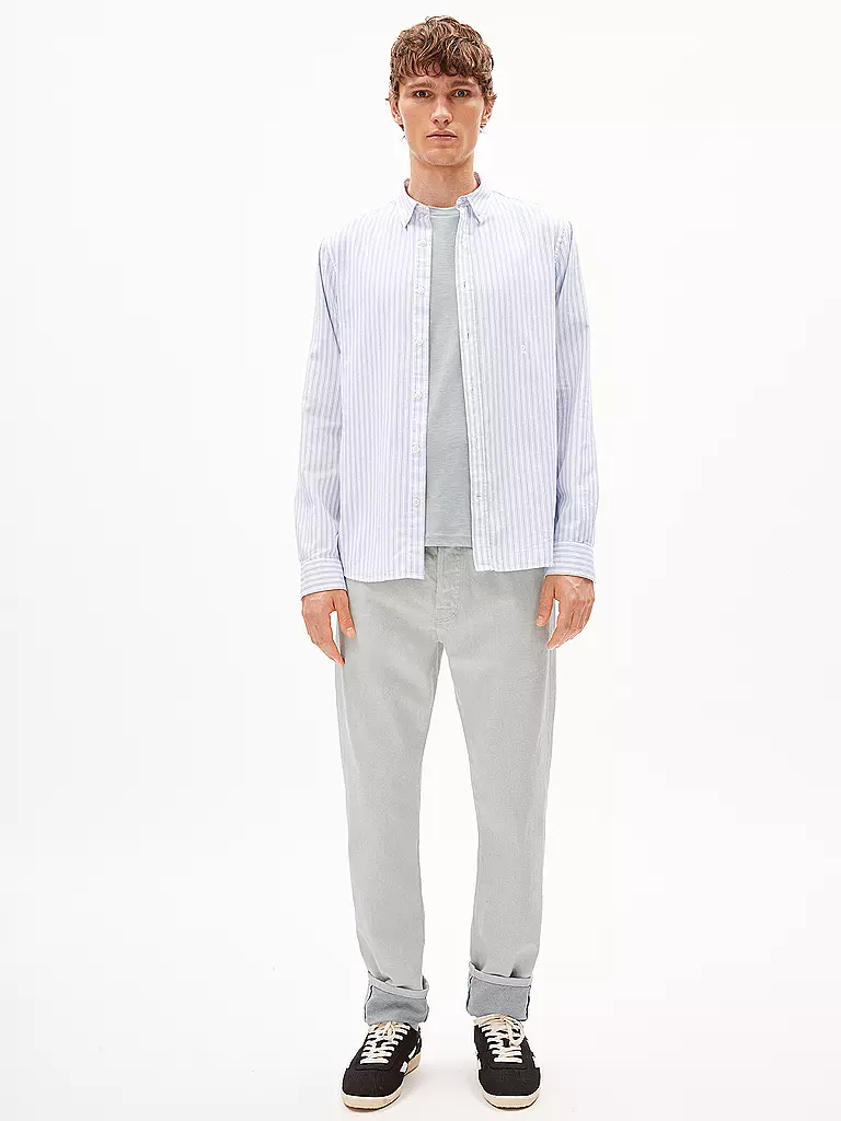 ARMEDANGELS | Hemd Casual Fit QUAASA STRIPES | Blanc