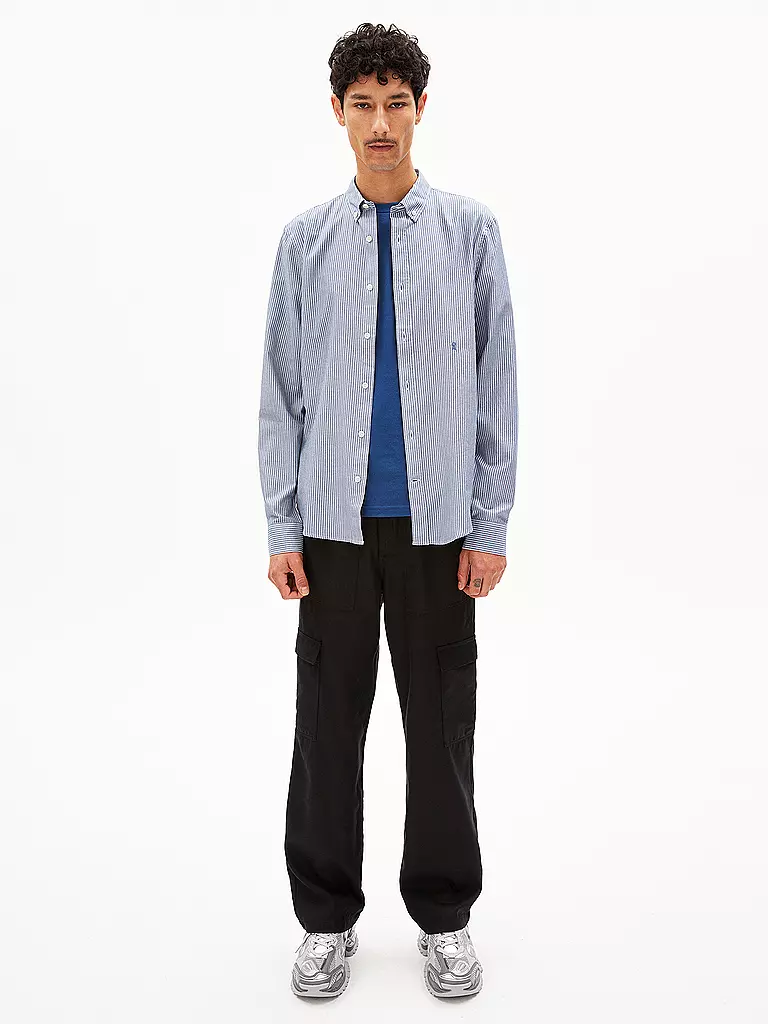 ARMEDANGELS | Hemd Casual Fit QUAASA STRIPES | Bleu