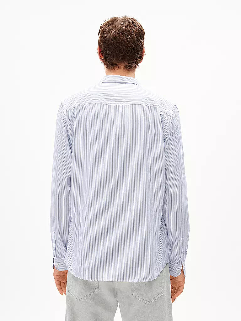 ARMEDANGELS | Hemd Casual Fit QUAASA STRIPES | Blanc