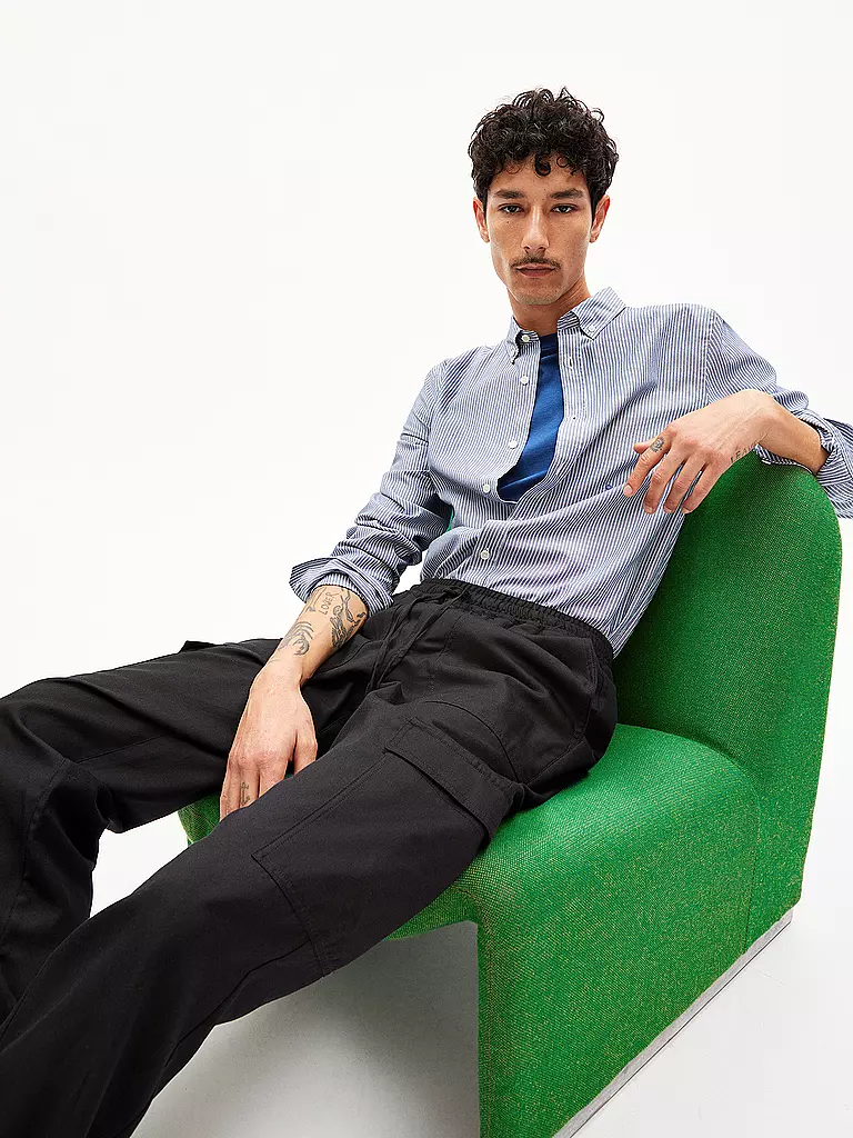 ARMEDANGELS | Hemd Casual Fit QUAASA STRIPES | Bleu