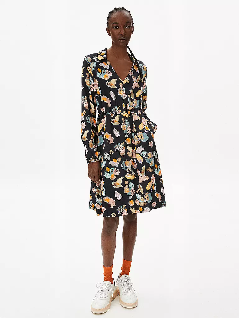 ARMEDANGELS | Hemdblusenkleid DESIRAA | Bleu foncé