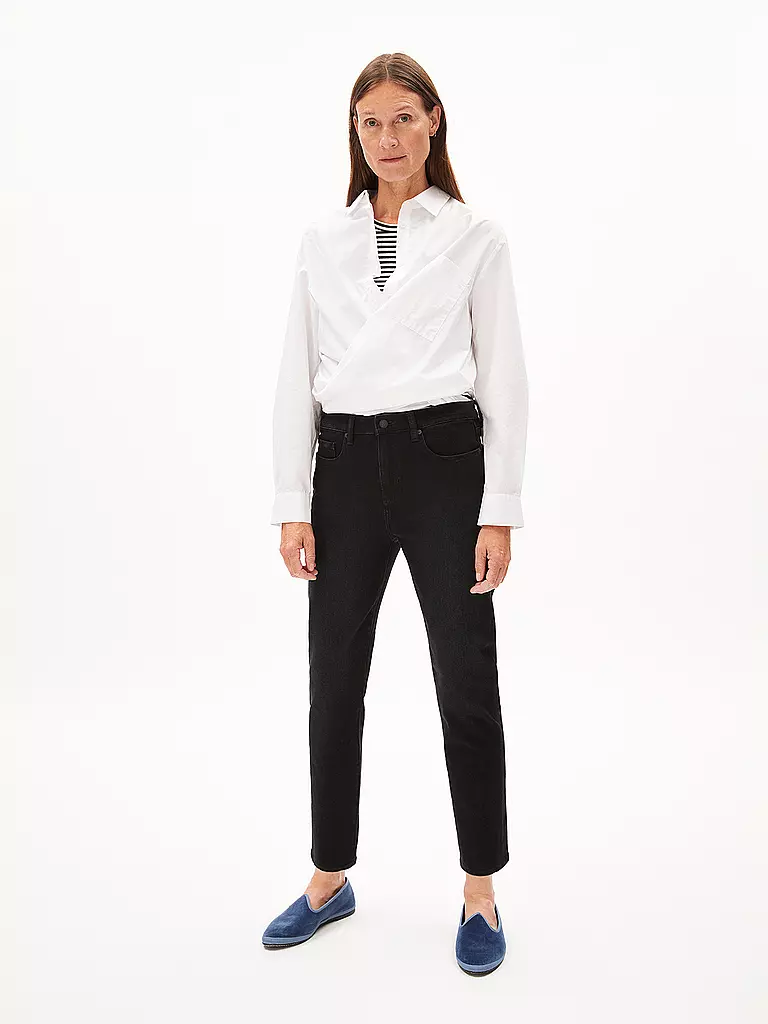 ARMEDANGELS | Jeans Coupe Boyfriend 7/8 CAYAA TARPA | Noir