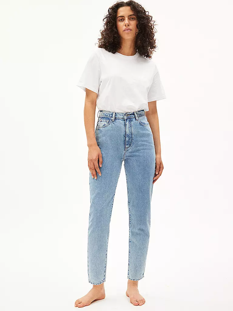 ARMEDANGELS | Jeans taille haute coupe mom MAIRAA | Bleu clair