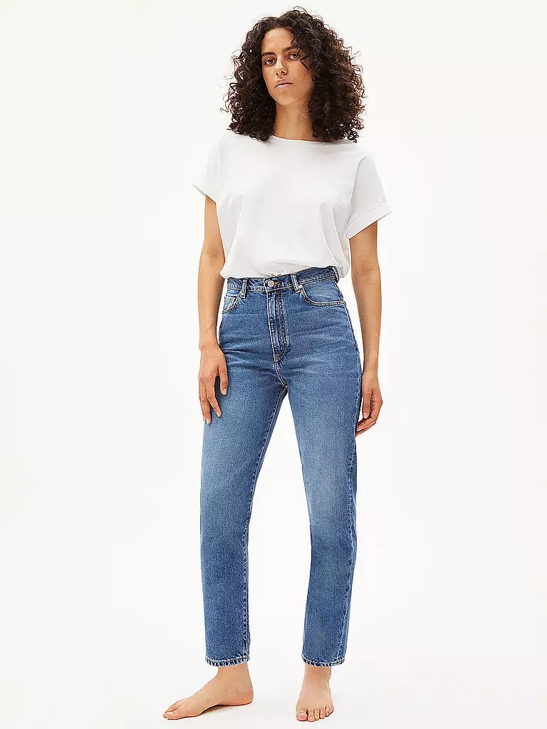 ARMEDANGELS | Jeans taille haute coupe mom MAIRAA | Bleu