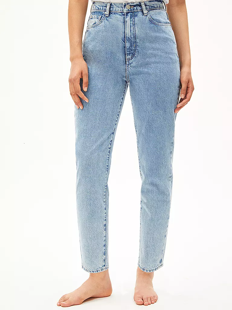 ARMEDANGELS | Jeans taille haute coupe mom MAIRAA | Bleu clair