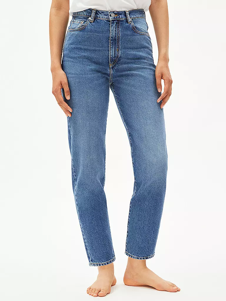 ARMEDANGELS | Jeans taille haute coupe mom MAIRAA | Bleu