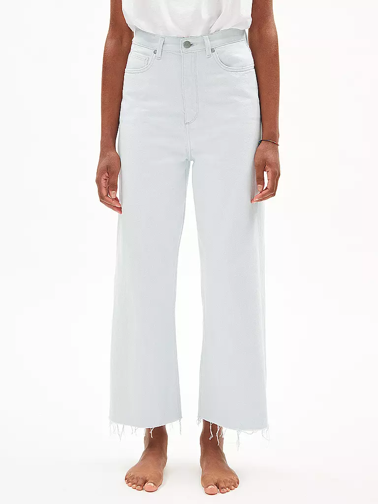 ARMEDANGELS | Jeans Wide Leg ENIJAA CROPPED | Blanc