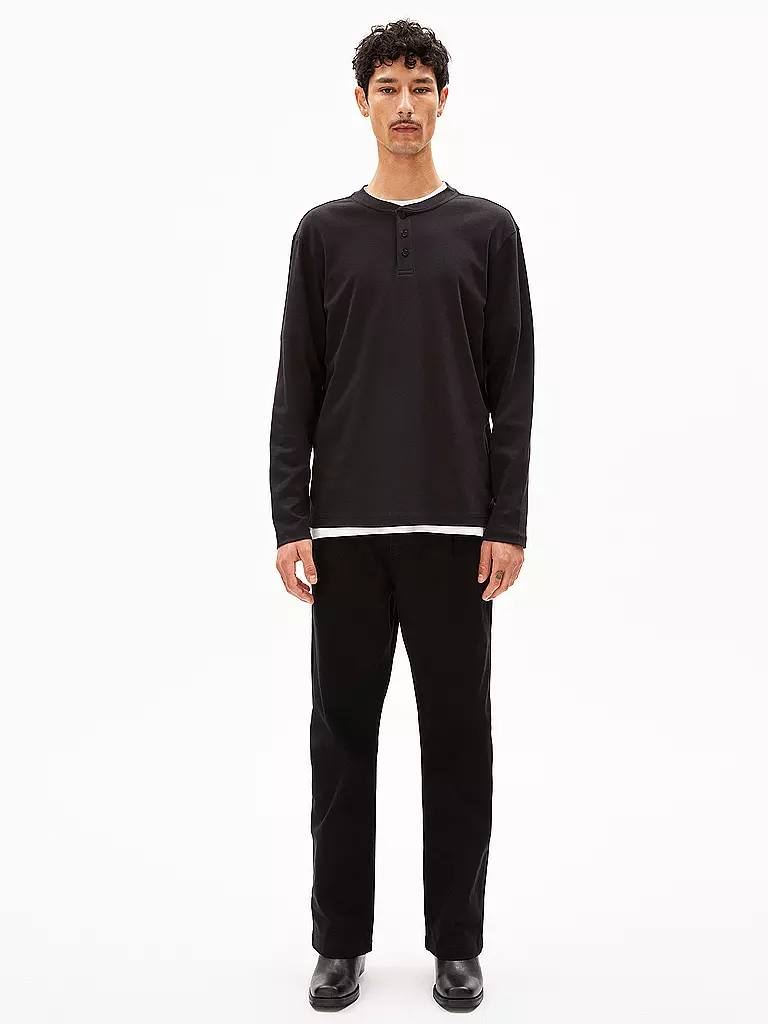ARMEDANGELS | Langarmshirt FAANO PREMIUM | schwarz