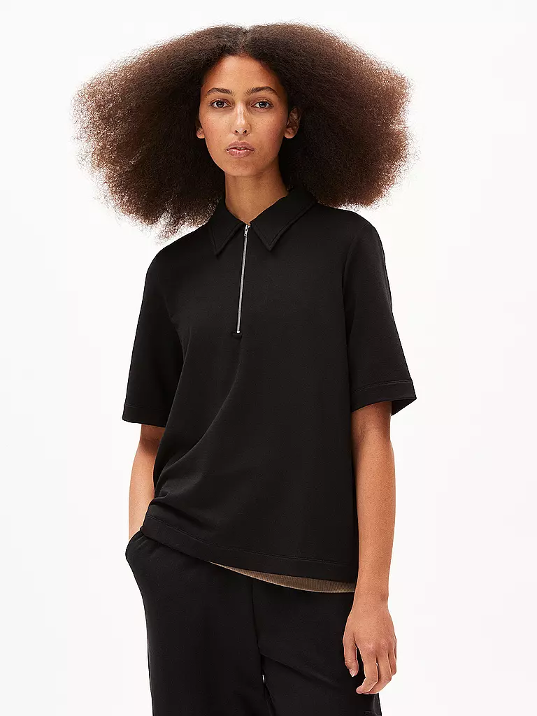 ARMEDANGELS | Poloshirt MARIAA GUADALUPE | Noir