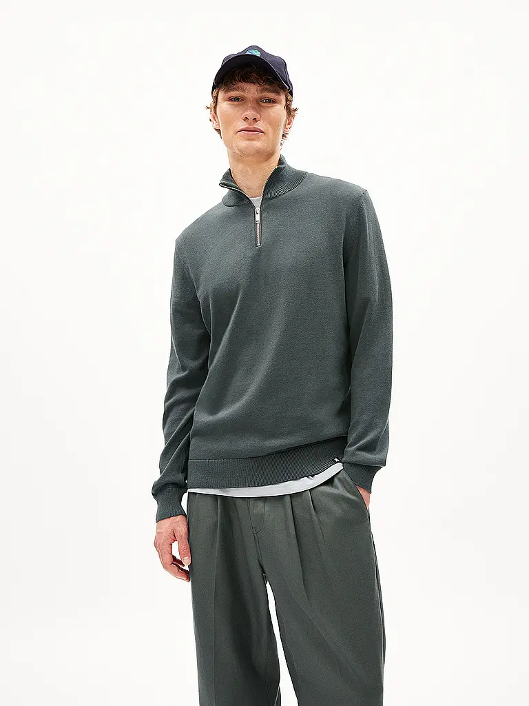 ARMEDANGELS | Pull Troyer FAABES | dunkelgrün